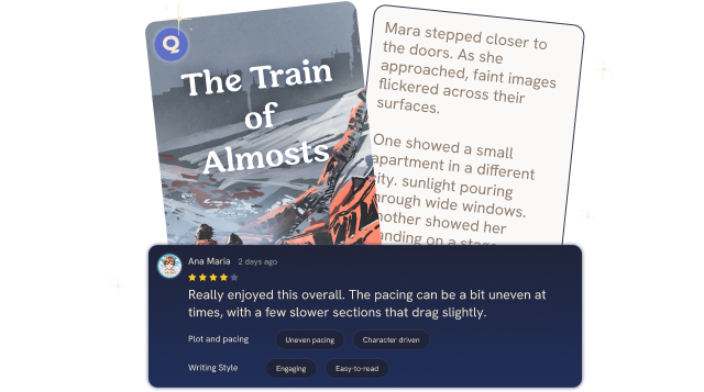 The Train of Almosts — book and reader review mockup