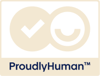 ProudlyHuman Certified Publisher Logo Light
