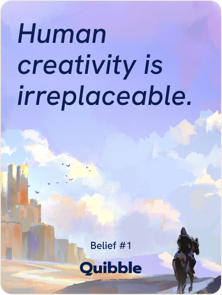Human creativity is irreplaceable belief card